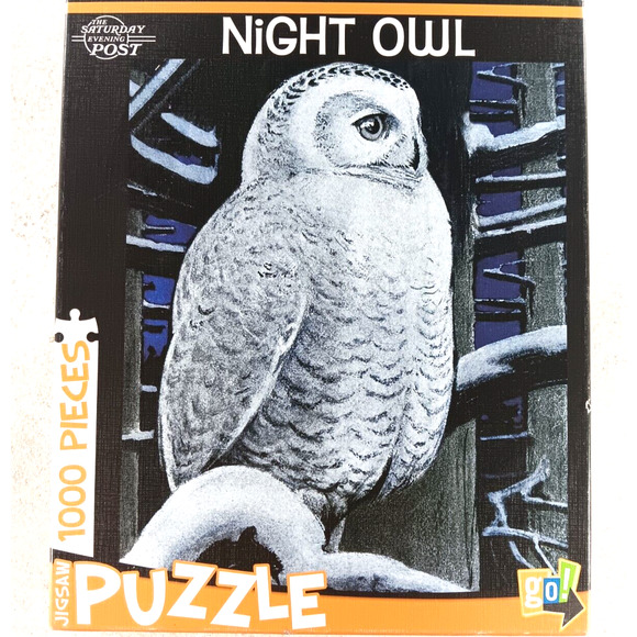 Night Owl The Saturday Evening Post 1000 Piece Jigsaw Puzzle by Go! - Picture 1 of 3
